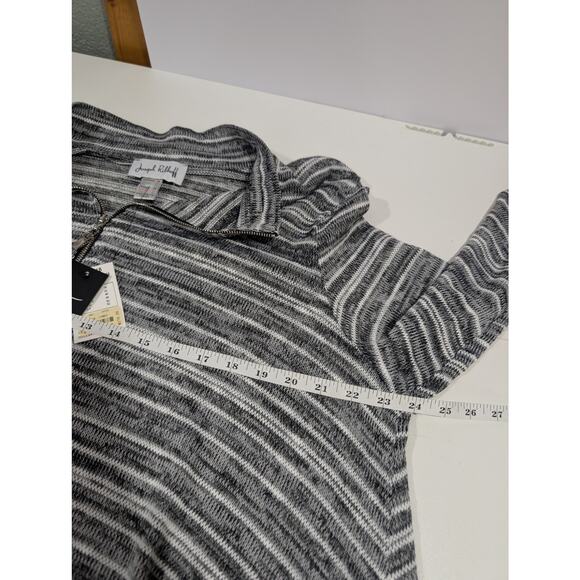 Joseph Ribkoff Sweater Womens 18 Black White Zip Front Cardigan Hi-Low NWT - Picture 9 of 11